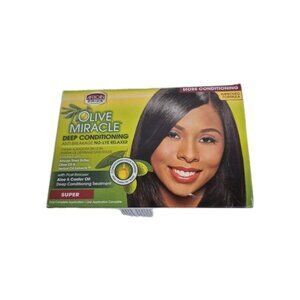 African Pride Olive Miracle Deep Conditioning Anti-Breakage No-Lye Relaxer Super